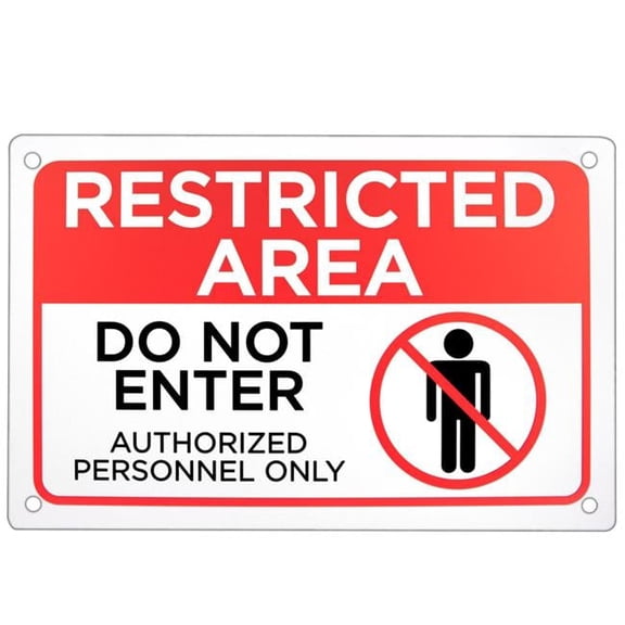 Brybelly ISGN-007 18 x 12 in. Restricted Area Do Not Enter Sign