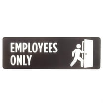 Brybelly ISGN-202 Employees Only Self-Adhesive Sign