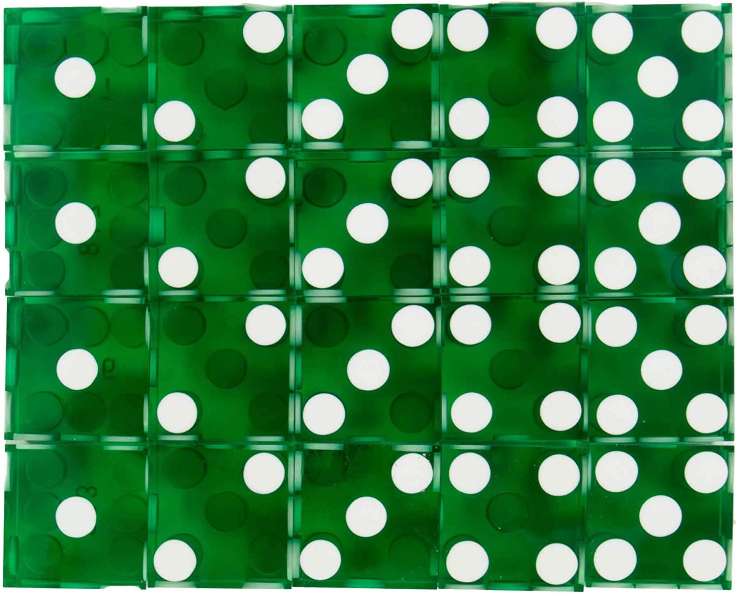 Brybelly Precision Casino Dice, 20Pack 4 Full Sets of 5 Dice Grade