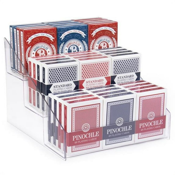 Brybelly RDIS-001-R Playing Card Display Rack Bundled with Cards