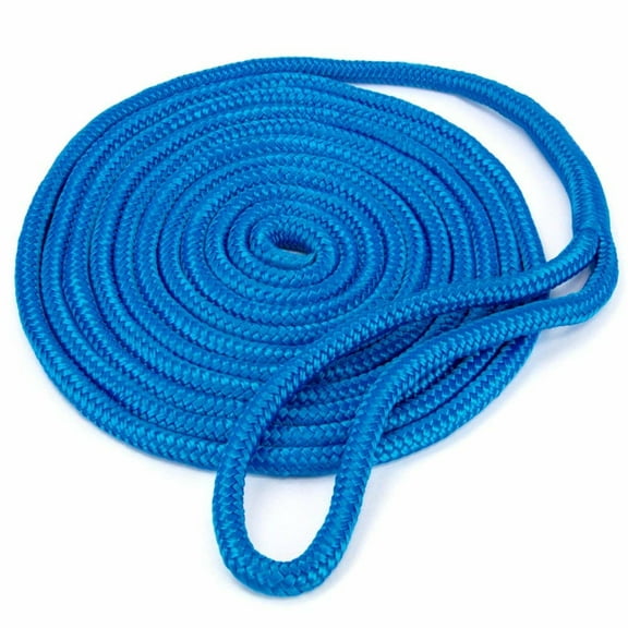 Brybelly SBOA-201 15 ft. Double-Braided Nylon Dockline, Blue