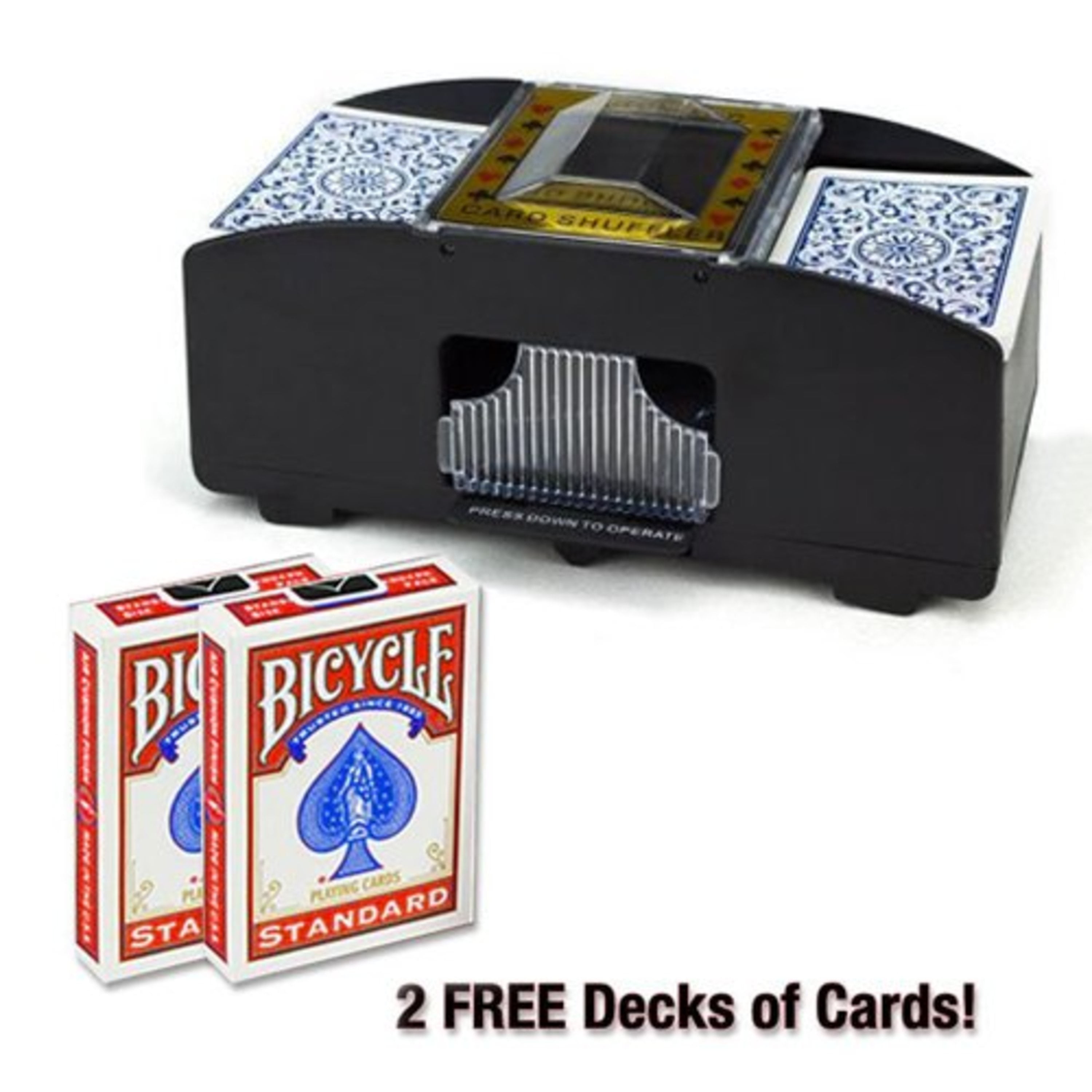 Brybelly Two Deck Card Shuffler with 2 Free Decks of Bicycle Playing