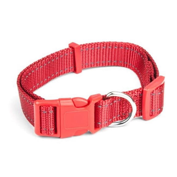 BrybellyHoldings ACLR-101 Medium Adjustable Reflective Dog Collar - Red