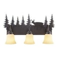 thumbnail image 1 of Bryce 3 Light Bronze Rustic Deer Bathroom Vanity Fixture, 1 of 8