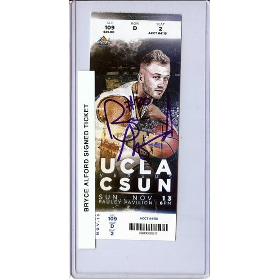 Bryce Alford Signed Autographed Ticket UCLA Bruins vs CSUN JSA AX25464
