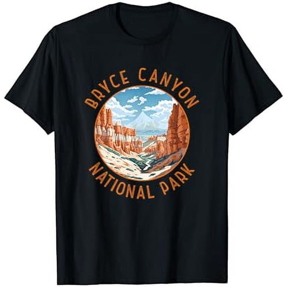 Bryce Canyon Illustration Distressed Circle T Shirt