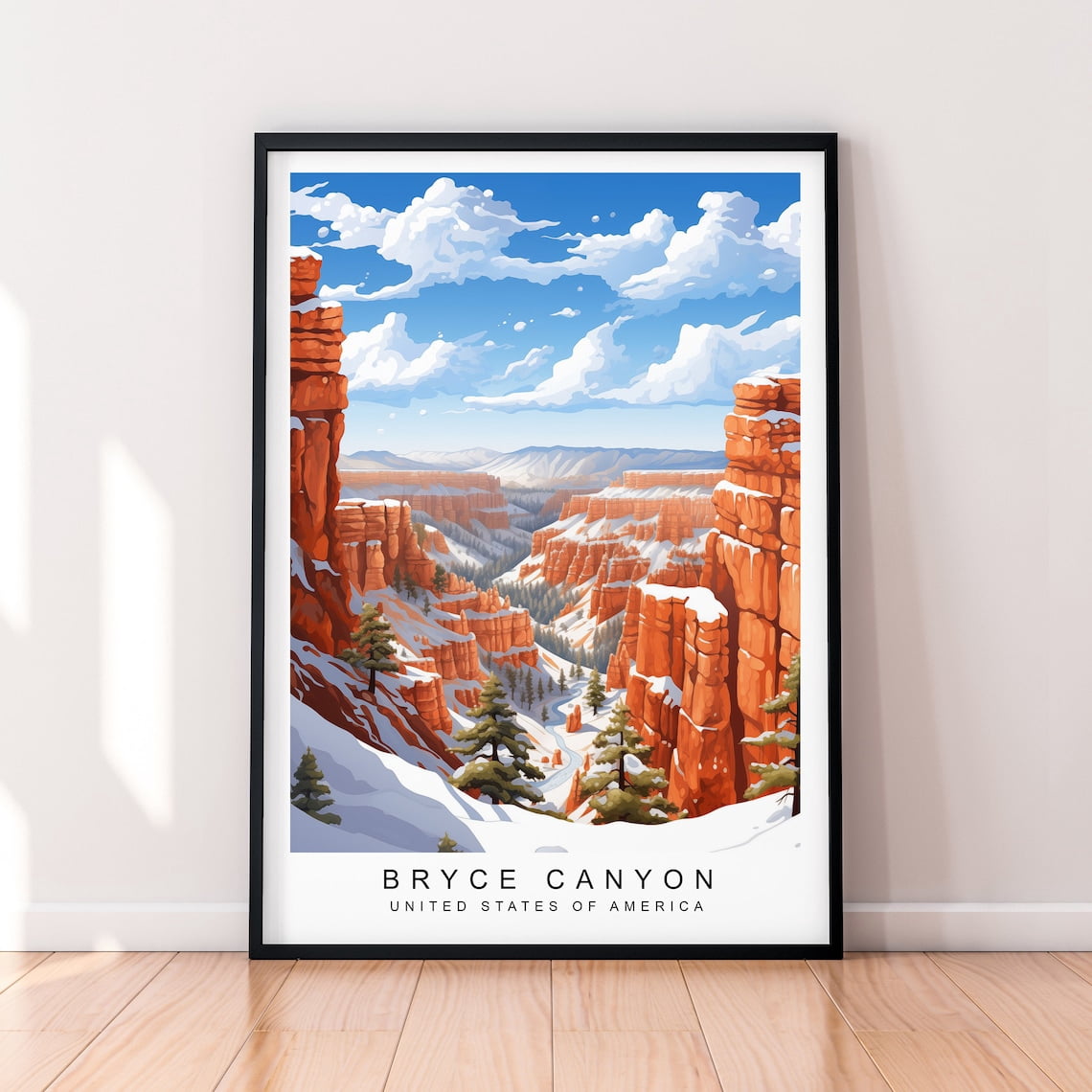 Bryce Canyon Illustration Snow