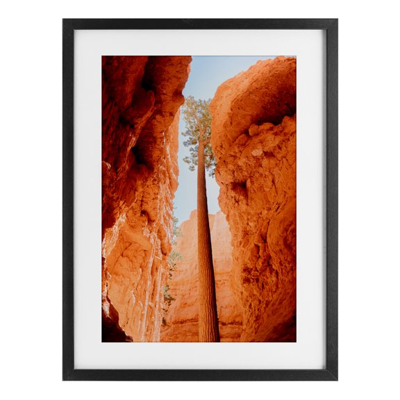 Stupell Industries Bryce Canyon Looming Cliffs Black Framed Print Under Glass, design by Jade Sharp Photo, 20 x 14