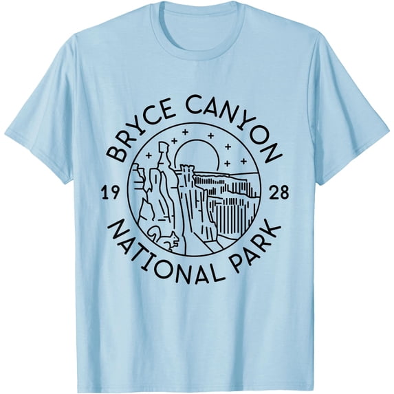 Bryce Canyon National Park 1928 Utah Unisex T-Shirt for Men Women Kids Toddler,Light Blue Color,Size 4XL