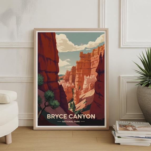 Bryce Canyon National Park Poster – Vintage Utah Landscape Wall Art ...