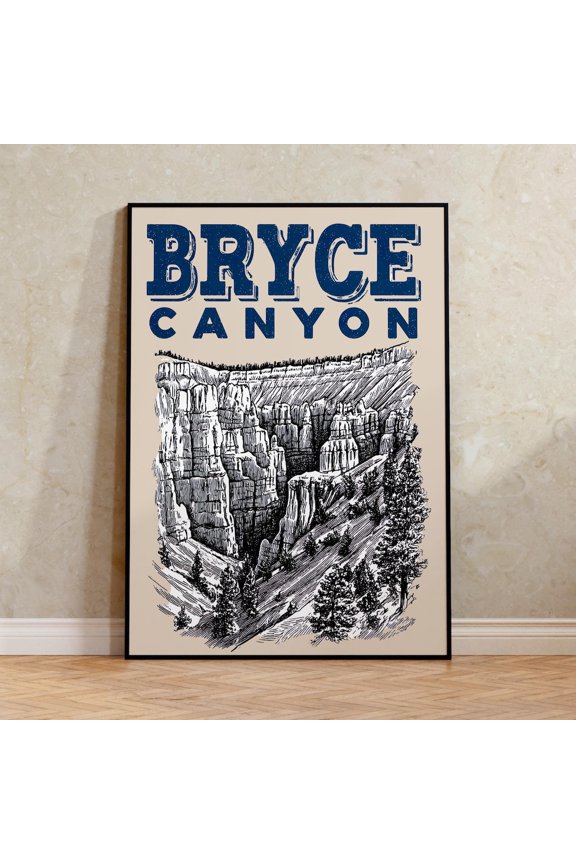 Bryce Canyon Utah Desert Landscape Wall Art Decor Unframed Paper Print