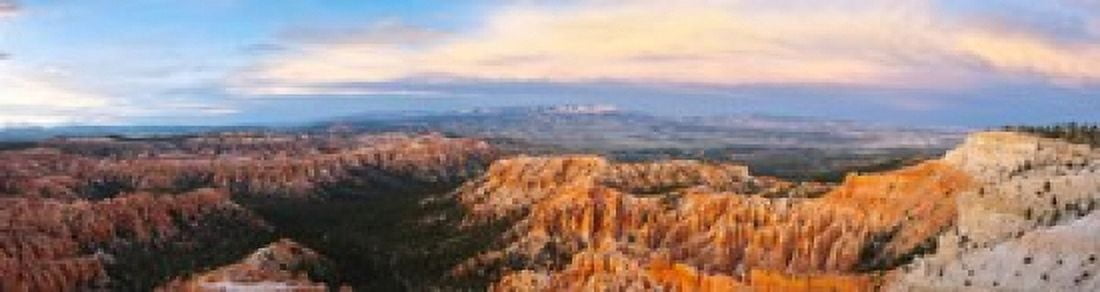 Bryce Canyon from Bryce Point in the evening Bryce Canyon National Park Utah USA Canvas Art - Panoramic Images (21 x 6)