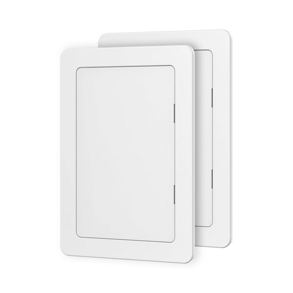 Bryce Hardware 6" x 9" Plastic Access Panel, 2 Pack, White, for Drywall