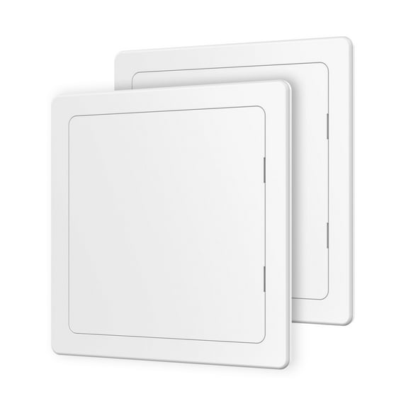 Bryce Hardware 8" x 8" Plastic Access Panel, 2 Pack, White, for Drywall