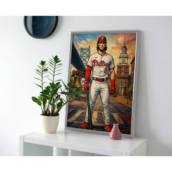 Bryce Harper City Poster or Wrapped Canvas