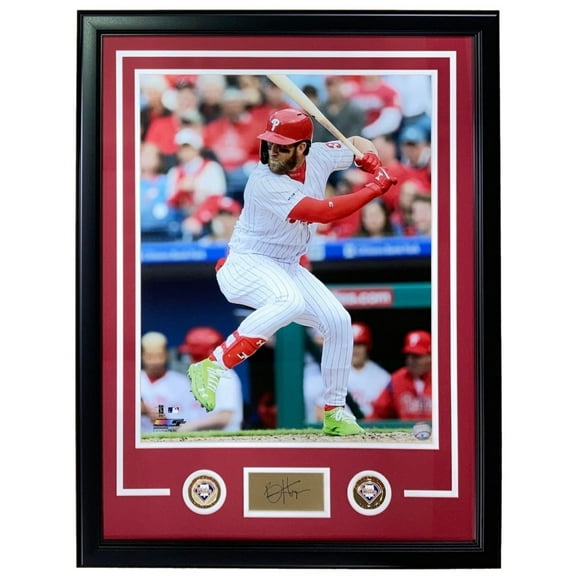 Bryce Harper Framed 16x20 Philadelphia Phillies Photo w/ Laser Engrave Signature