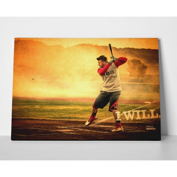Bryce Harper I Will Poster or Wrapped Canvas