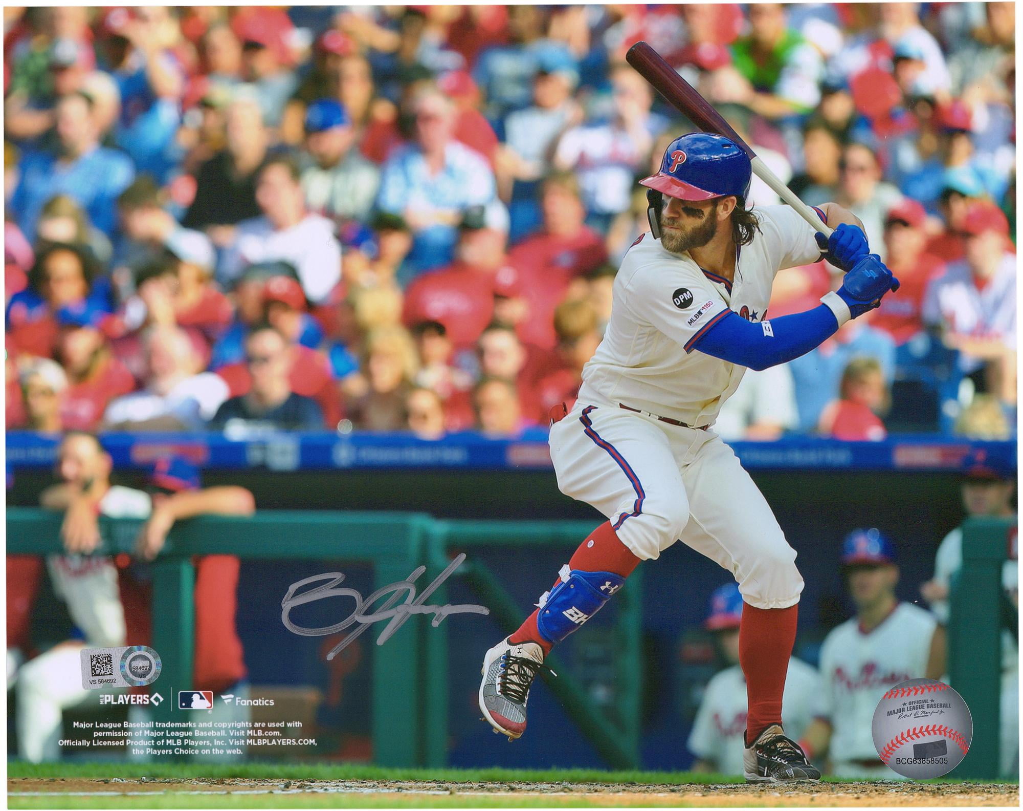 Bryce Harper Philadelphia Phillies Autographed 8" x 10" Batting Stance in Cream Jersey Horizontal Photograph - Fanatics Authentic Certified
