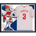 thumbnail image 1 of Bryce Harper Philadelphia Phillies Autographed Framed White Nike Replica Jersey Collage, 1 of 1
