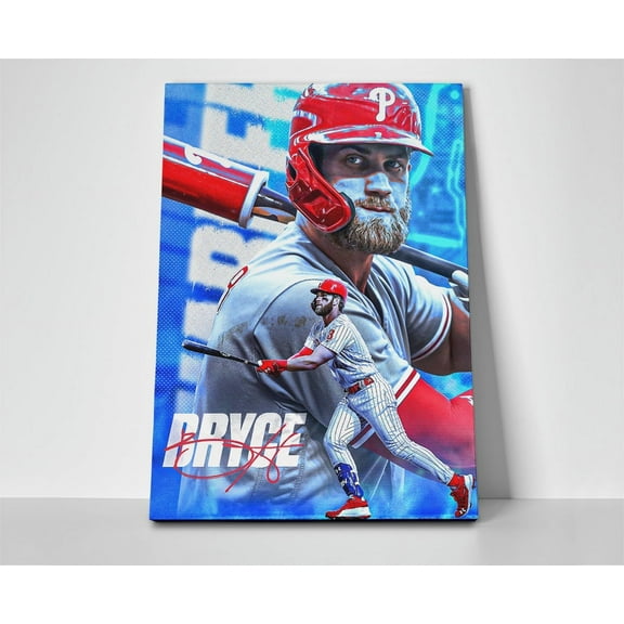 Bryce Harper Phillies MVP Poster or Wrapped Canvas
