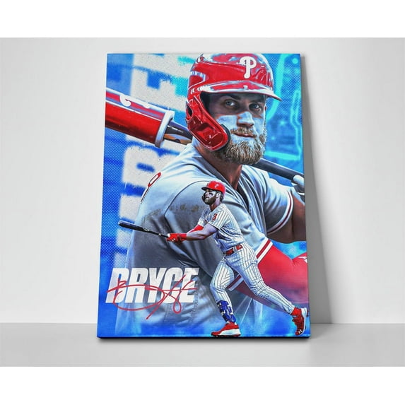 Bryce Harper Phillies MVP Poster or Wrapped Canvas