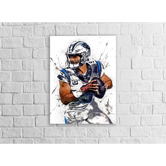 Bryce Young Carolina Panthers Gallery Wrap Museum Quality, Unframed Poster