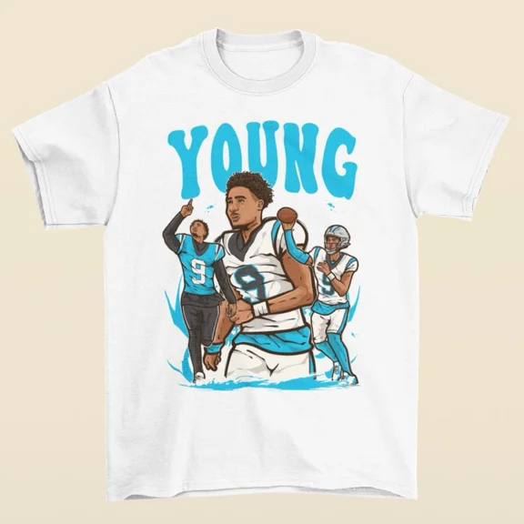 Bryce Young Cartoon Style Carolina Football T-Shirt