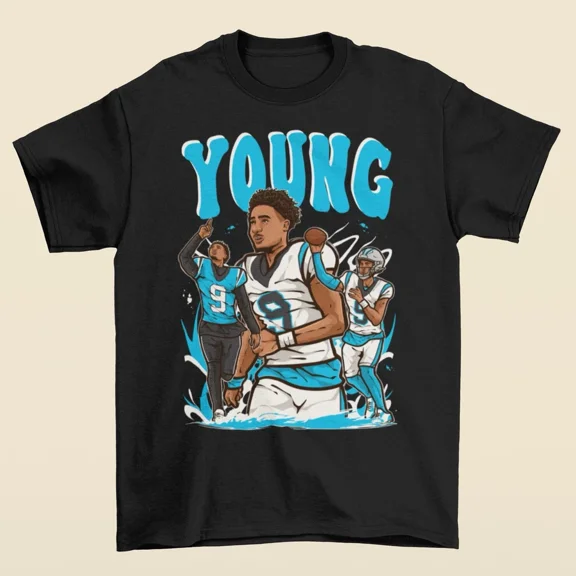 Bryce Young Cartoon Style Carolina Football T-Shirt