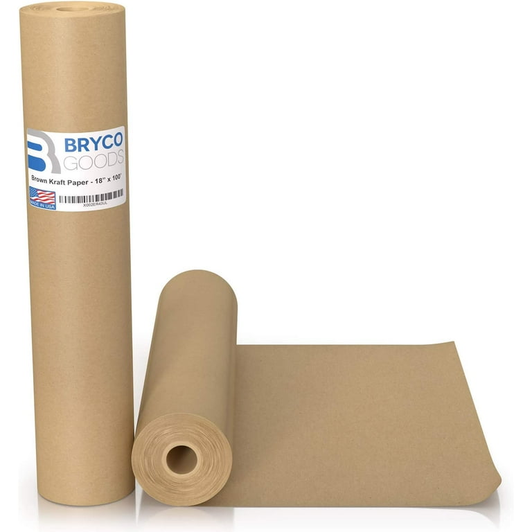 Brown Kraft Paper Roll Made in the USA Gift Wrapping Crafting Charcuterie  Boards Packing 