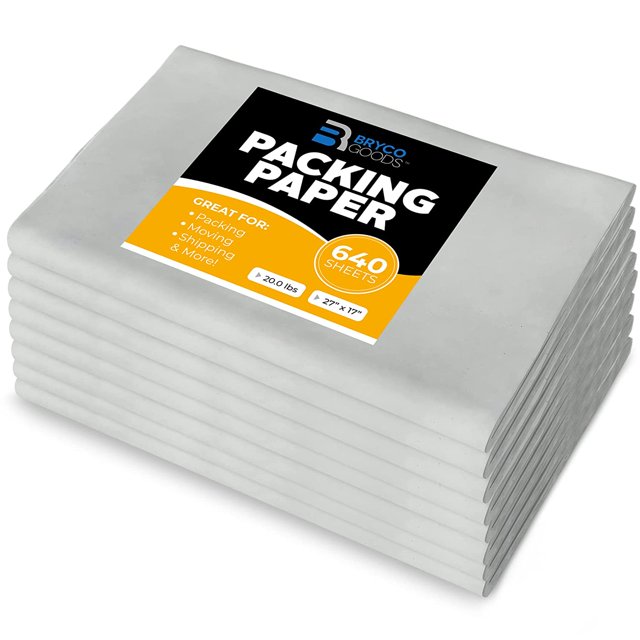 Bryco Goods Packing Paper Sheets for Moving 20lb 640 Sheets of