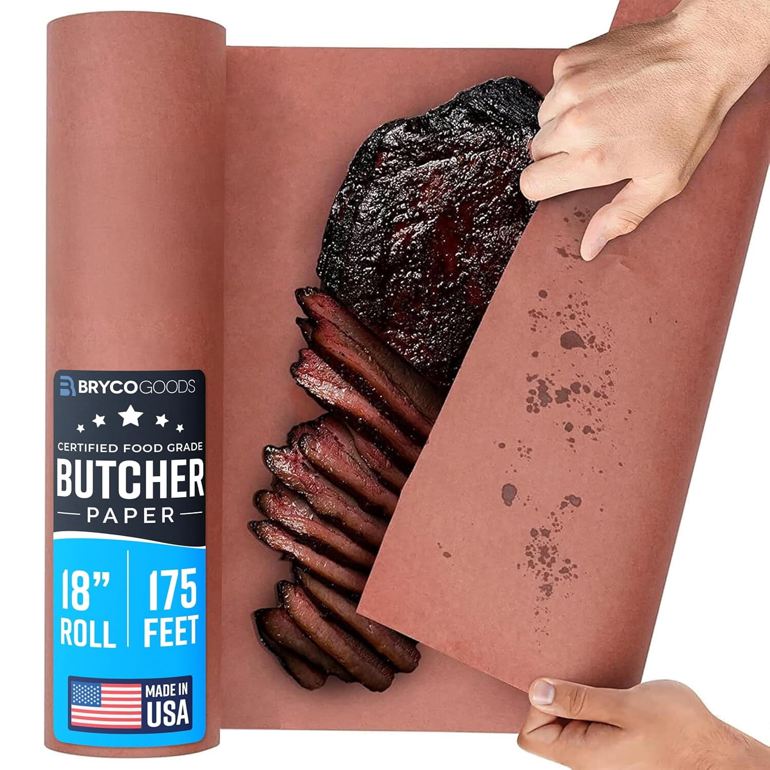 Carta Da BBQ Pink Peach | 18'' X 150m | Per Affumicatura E Confezionamento Carne