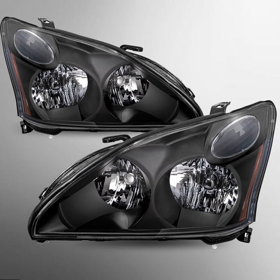 Bryght Halogen Black Amber Trims Headlights Bulb fits for 2004-2009 Lexus RX330 RX350