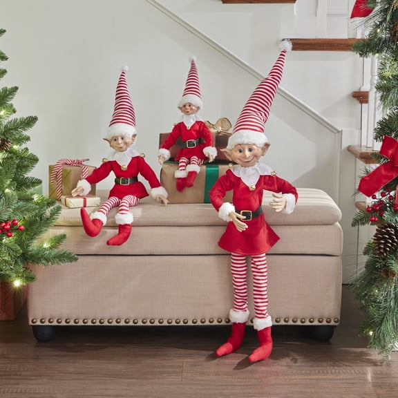 BrylaneHome 24"H Posable Christmas Elf