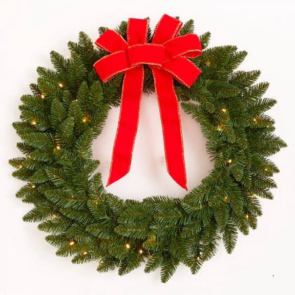 BrylaneHome 24" Pre-Lit Canadian Pine Arrow Tip Wreath