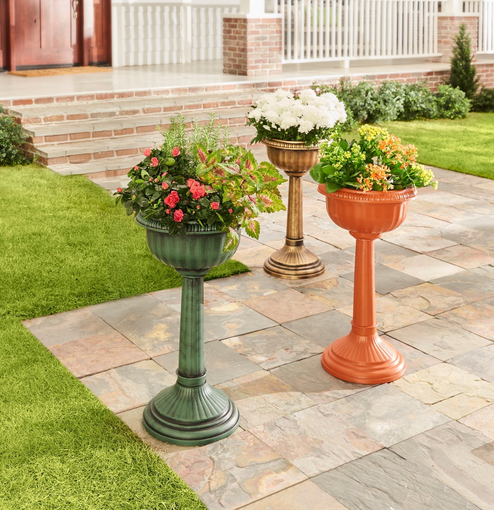 BrylaneHome 27" Tall Column Urn Planter