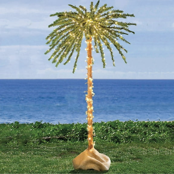BrylaneHome 6' Pre-Lit Single Palm Tree