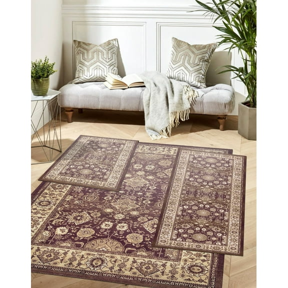 BrylaneHome Paris Washable Rug Set 3Pc