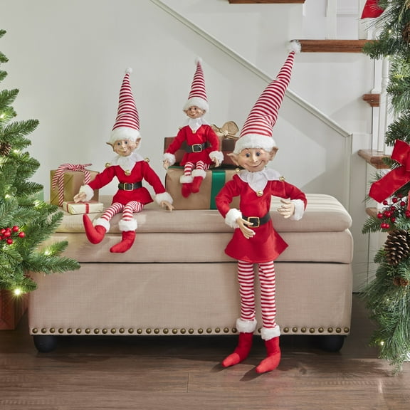 BrylaneHome 38"H Posable Christmas Elf