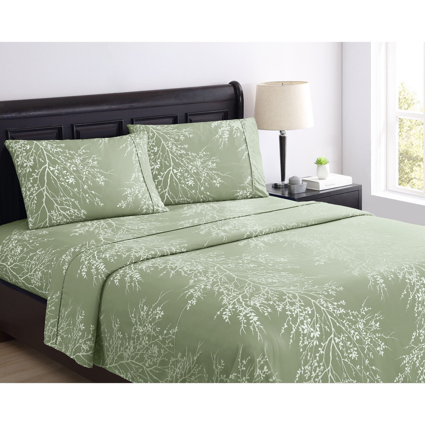 BrylaneHome 4Pc Foliage Sheet Set