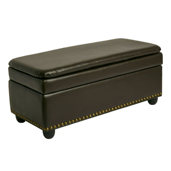 BrylaneHome 400 Lbs. Weight Capacity Extra Wide Studded Ottoman