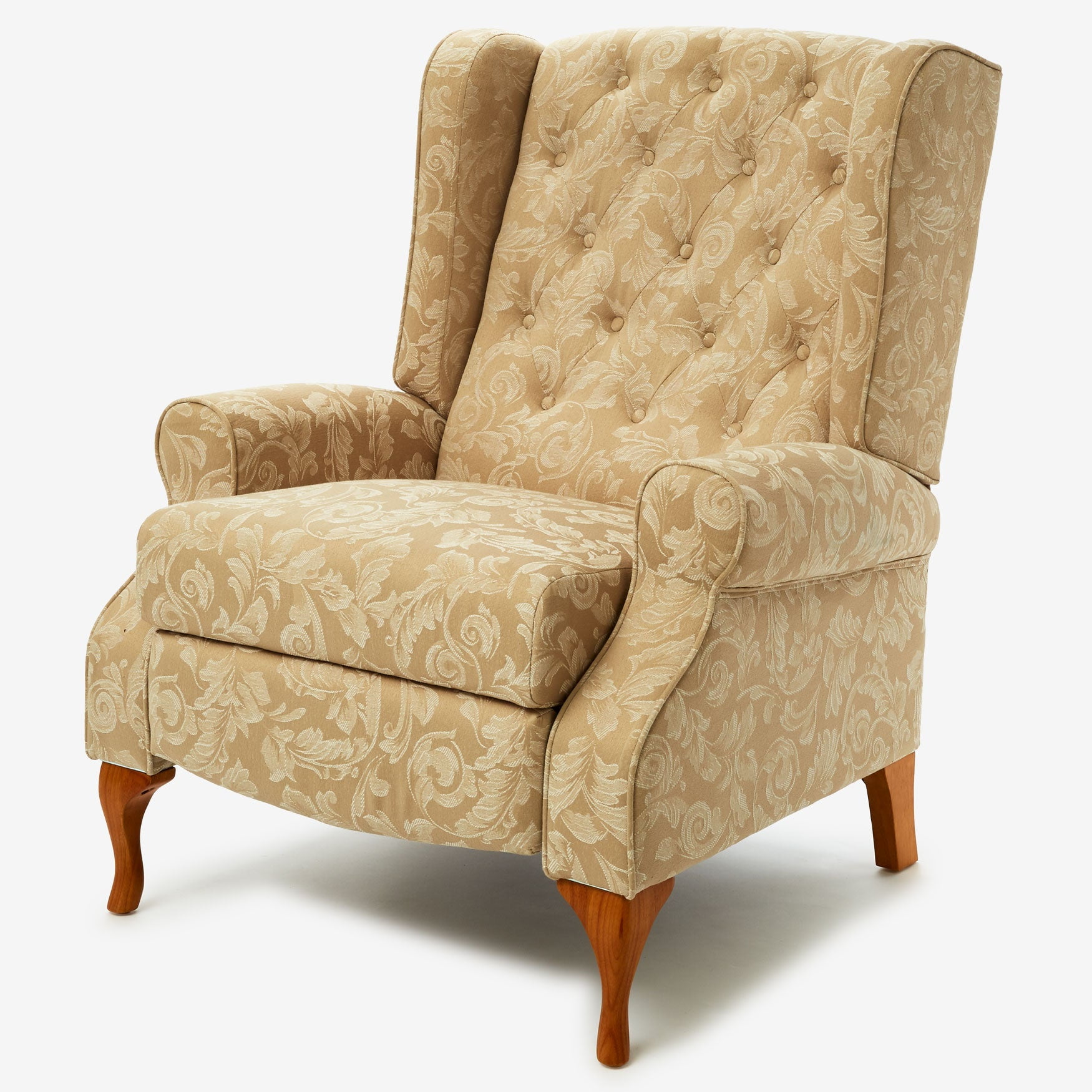 Wingback Armchair Queen Anne Wingback Recliner Gold Chesterfield