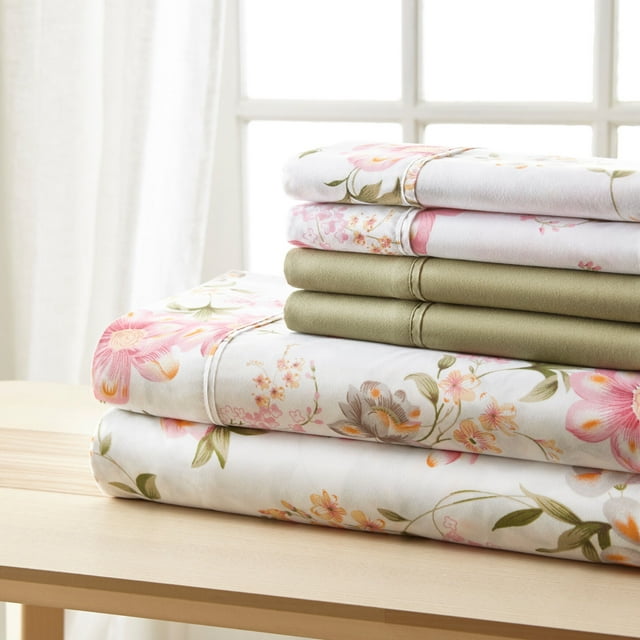 BrylaneHome 6-Pc Traditional Floral Sheet Set
