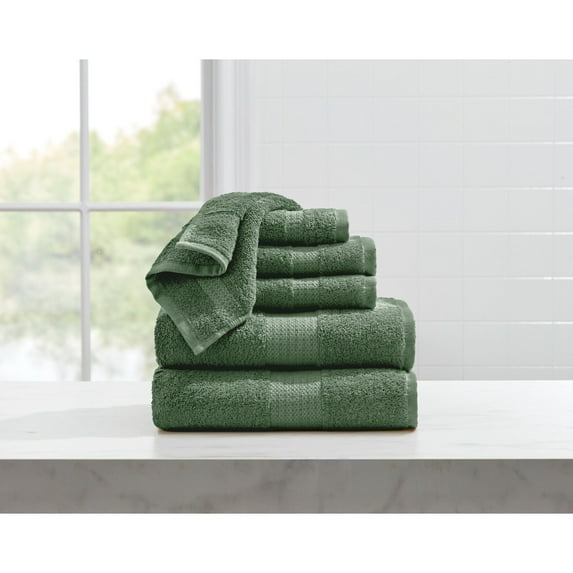 BrylaneHome 6 Piece 100% Cotton Terry Towel Set