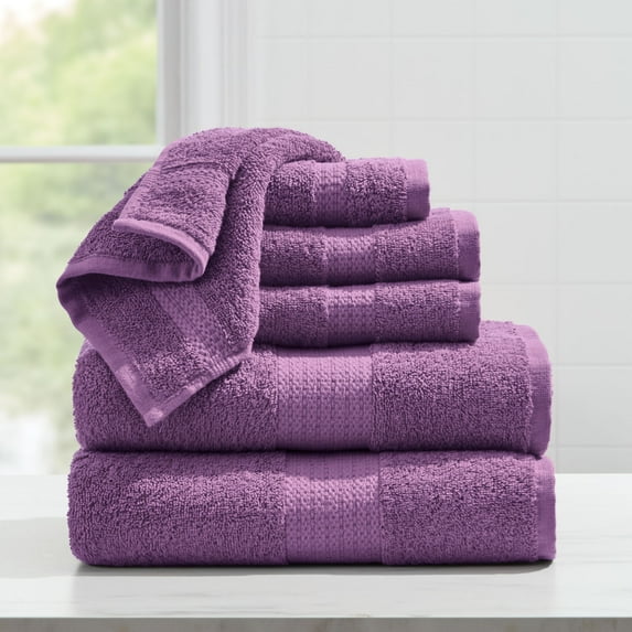 BrylaneHome 6 Piece 100% Cotton Terry Towel Set