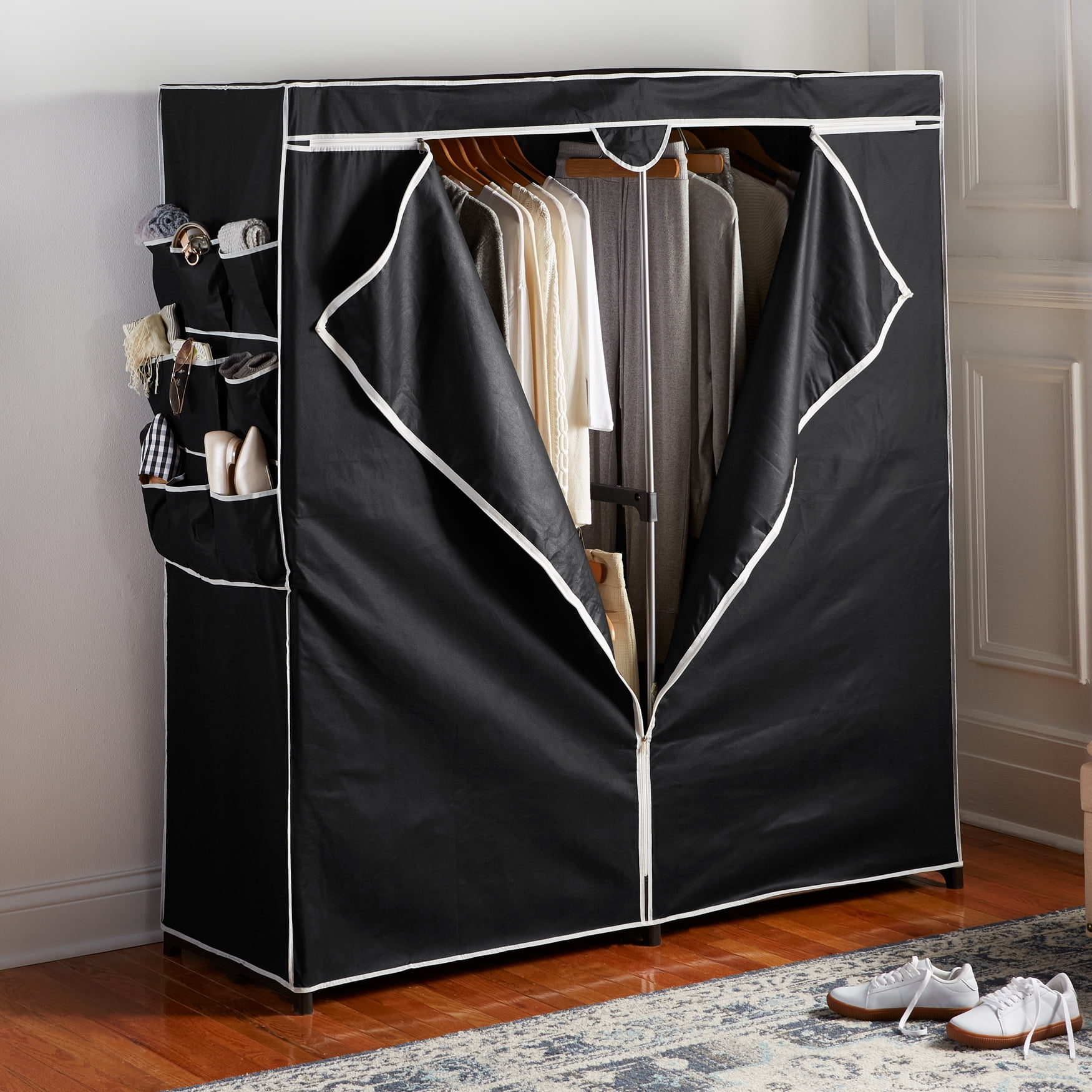 BrylaneHome 60" 2-Door Portable Wardrobe Closet - Walmart.com