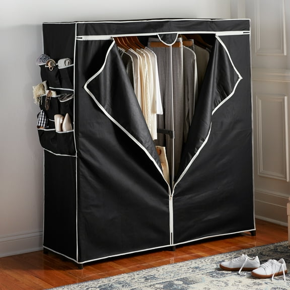 BrylaneHome 60" 2-Door Portable Wardrobe Closet