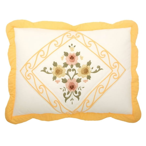 BrylaneHome Ava Embroidered Cotton Sham