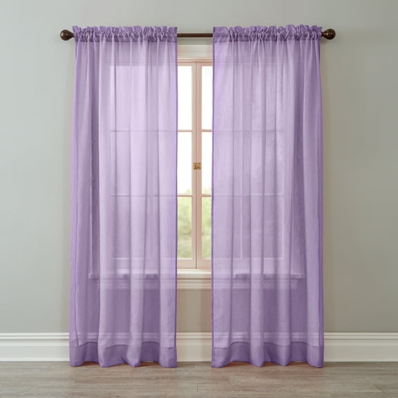 BrylaneHome BH Studio Crushed Voile Rod-Pocket Panel
