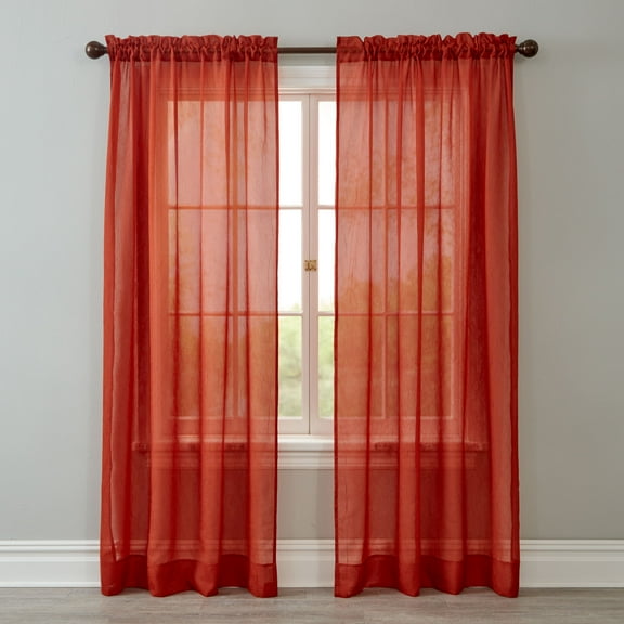 BrylaneHome BH Studio Crushed Voile Rod-Pocket Panel
