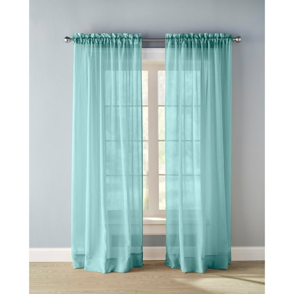 BrylaneHome BH Studio Crushed Voile Rod-Pocket Panel
